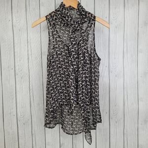 D' Closet Sleeveless Sheer Blouse